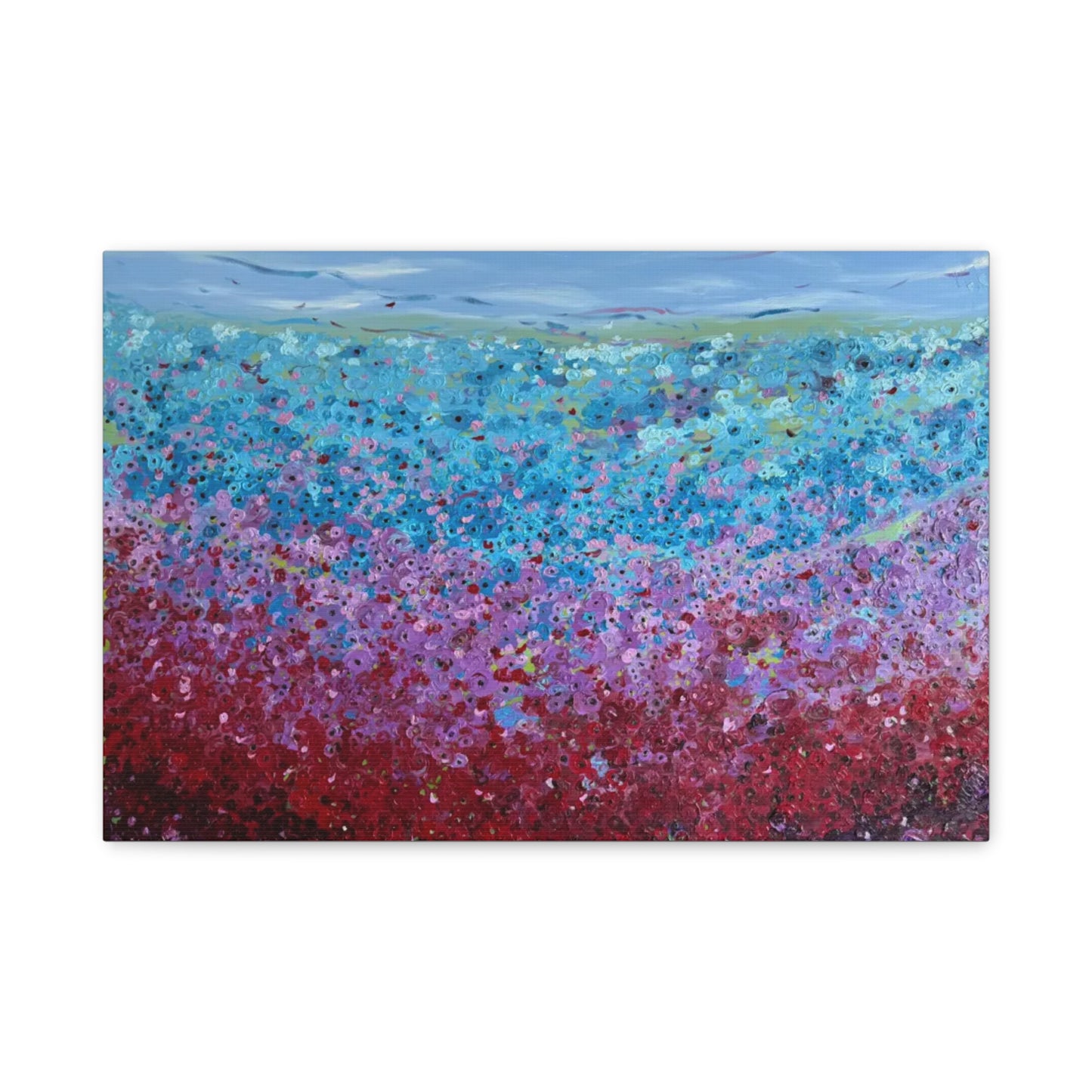 Bloom by Unknown Abstract Coastal Bloom Canvas Wall Art — Matte Stretched 1.25"