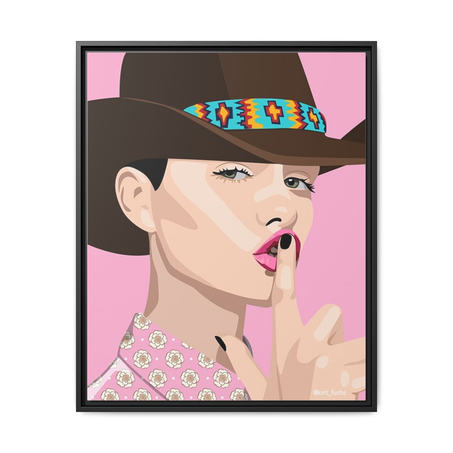 Vivid 63 by Orit Fuchs Matte Framed Canvas Wall Art