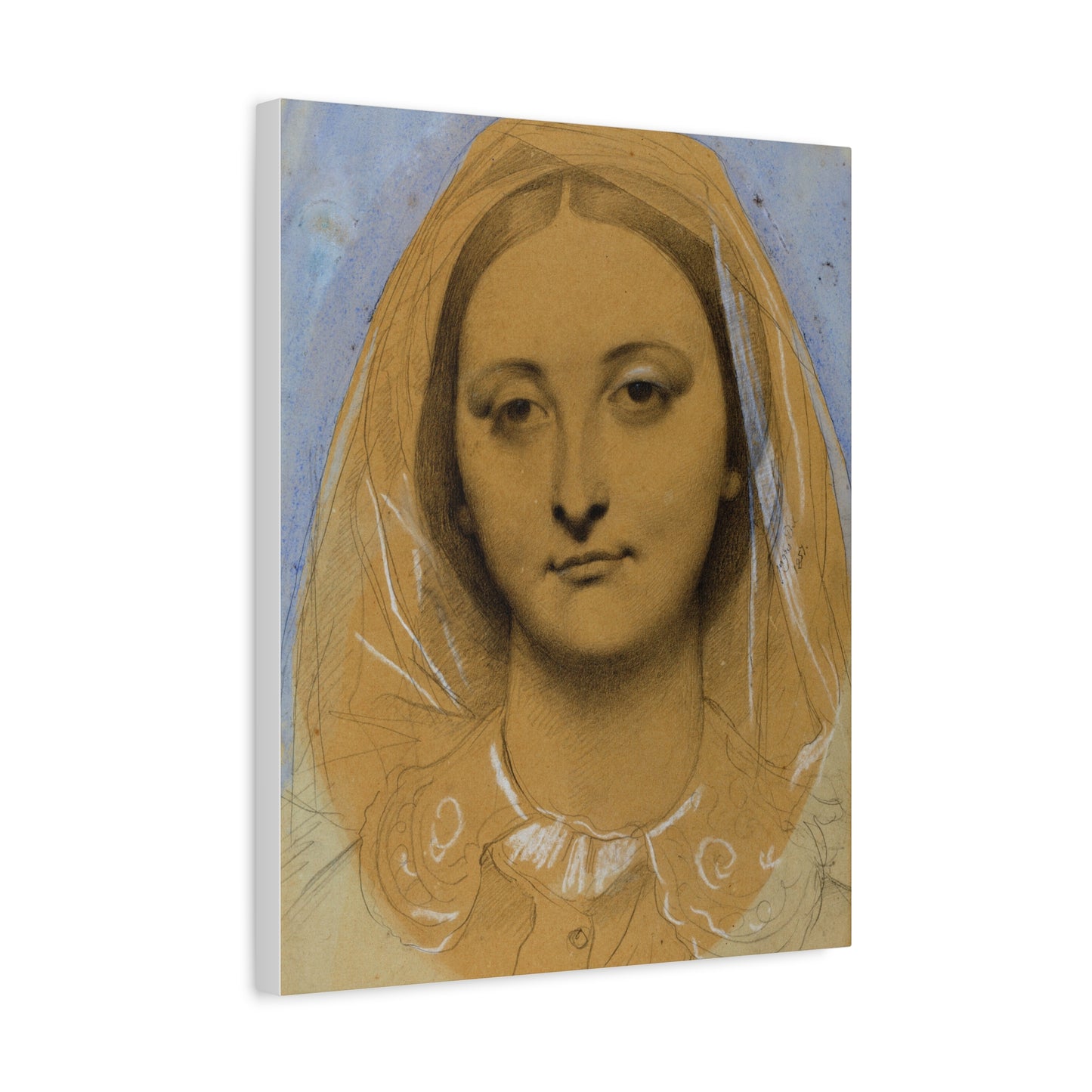 Mademoiselle Mary de Borderieux by Jean Auguste Dominique Ingres Matte Stretched Canvas Wall Art