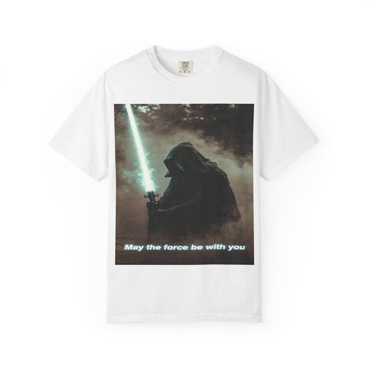 T-Shirt — 'May the force be with you' Lightsaber Sci‑Fi Graphic Tee