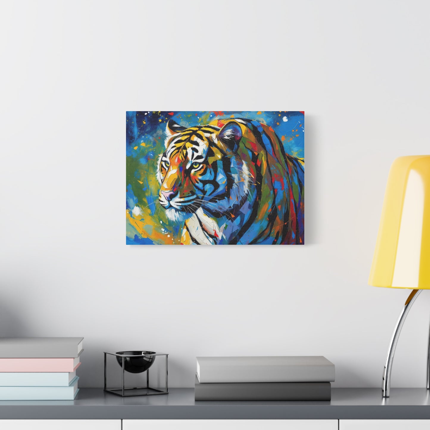 Colorful Tiger Matte Canvas Wall Art — Vibrant Stretched 1.25"