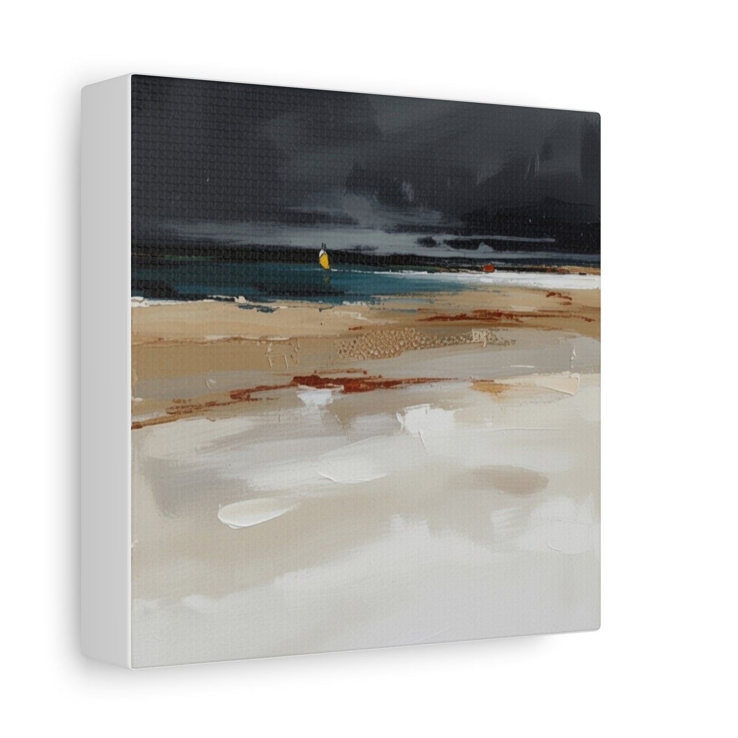Beachscape Canvas Art — Stormy Seascape Matte Stretched Wall Art
