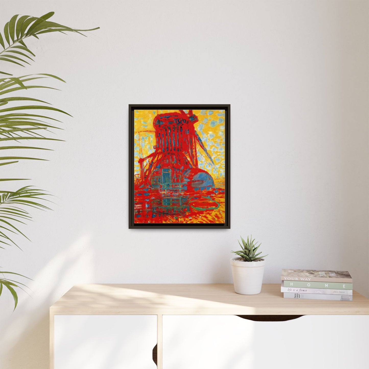 Mill by Sunlight by Piet Mondrian Matte Framed Canvas Wall Art Print
