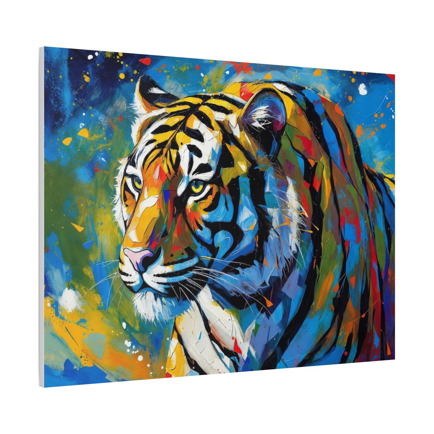 Colorful Tiger Matte Canvas Wall Art — Vibrant Stretched 1.25"