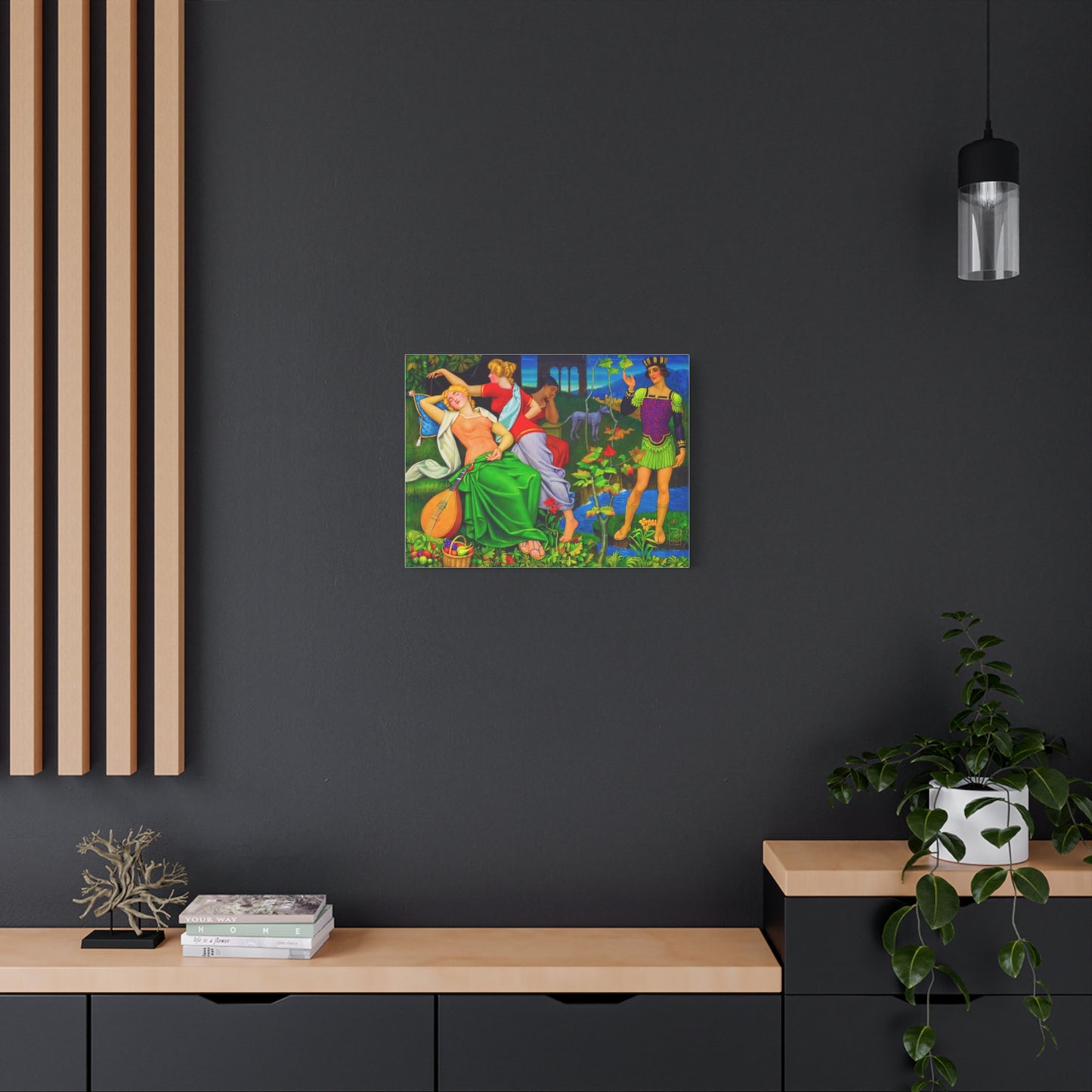 Colorful Renaissance-Inspired Matte Stretched Canvas Art