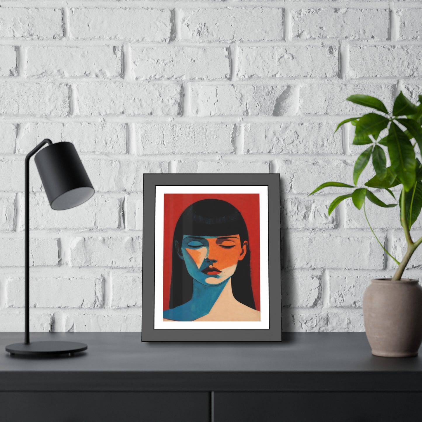 Framed Art Print — Moody Portrait Poster