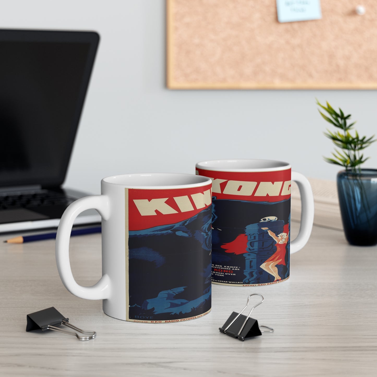 King Kong Vintage Movie Poster Coffee Mug — Retro Monster Film Art 11oz