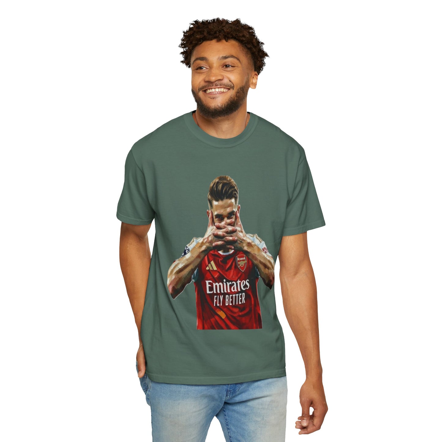 Soccer Celebration T-Shirt — Emirates 'Fly Better' Jersey Design