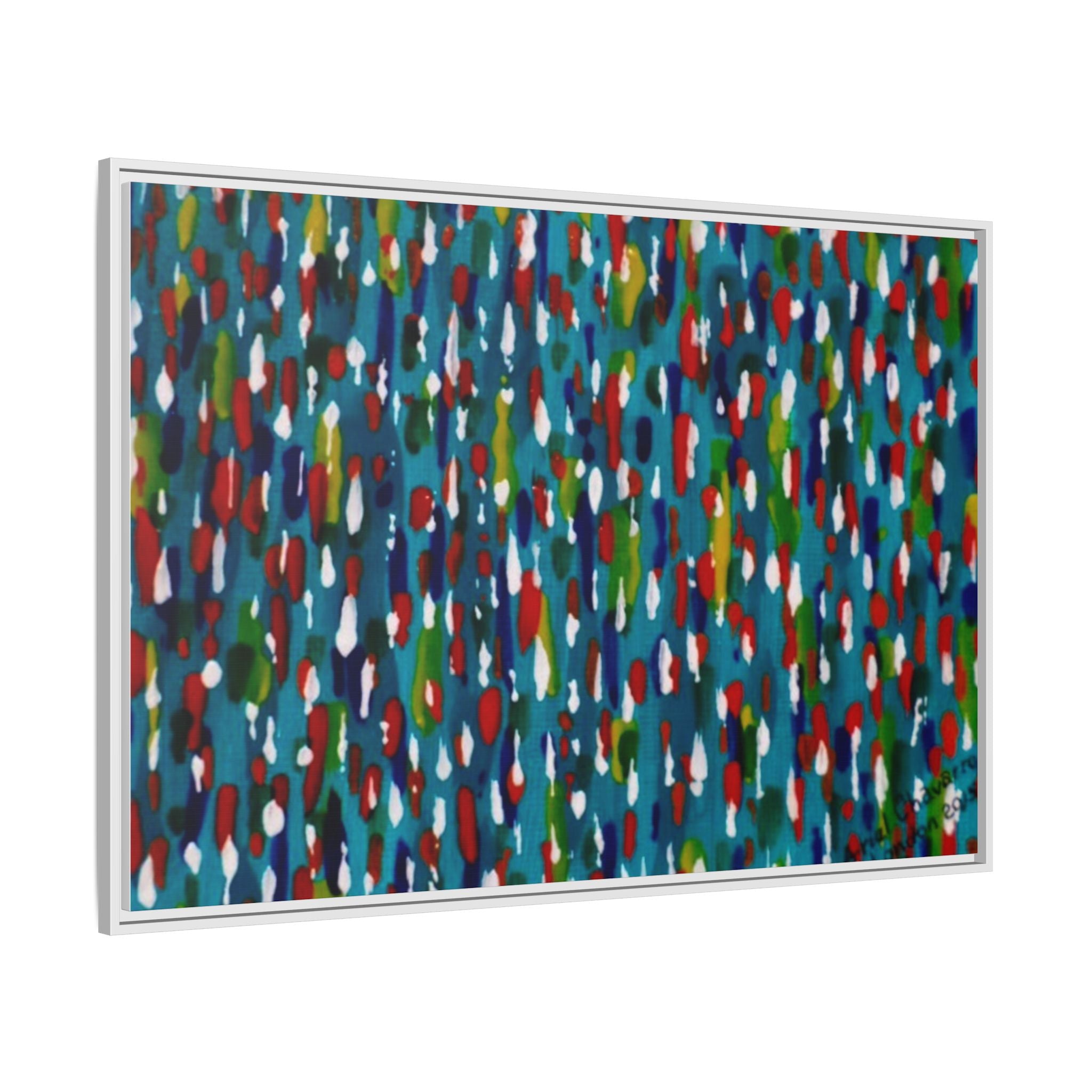 Colours Of The Soul Reflecting On Water by Ariel Chavarro Avila Matte Canvas Framed Art