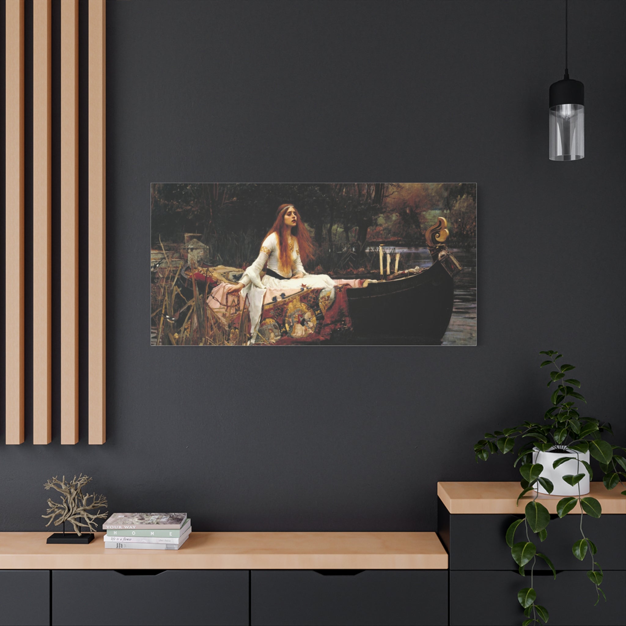 The Lady of Shalott by John William Waterhouse Matte Canvas Wall Art Print