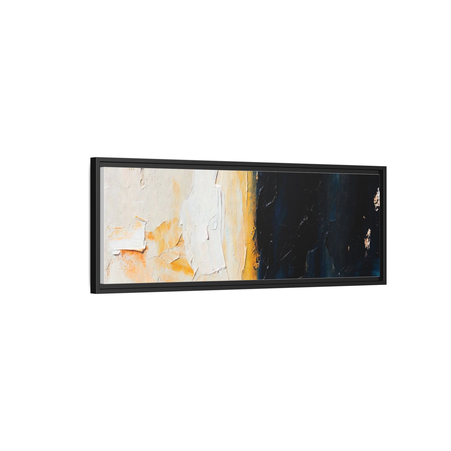 Abstract Coastal Texture Framed Canvas Art — Matte Multi-Color Wall Print