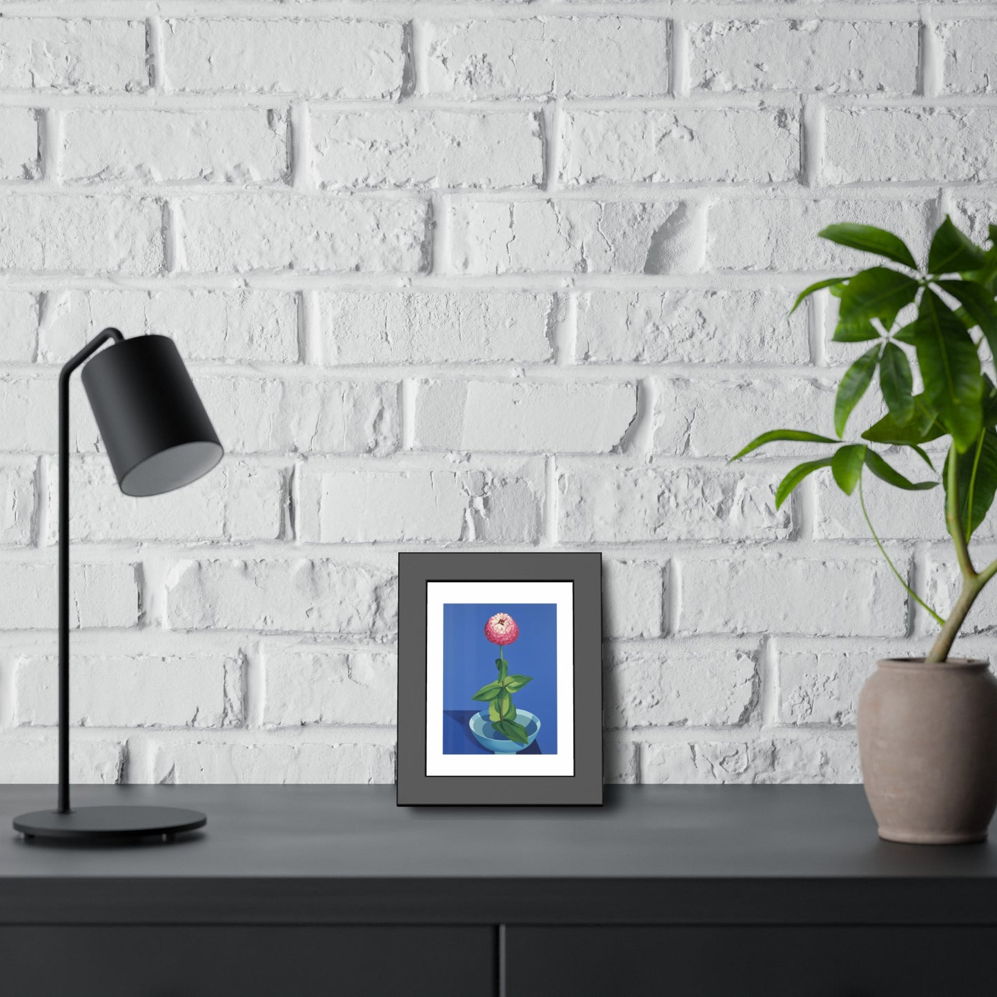 Framed Poster — Pink Bloom Still Life Wall Art