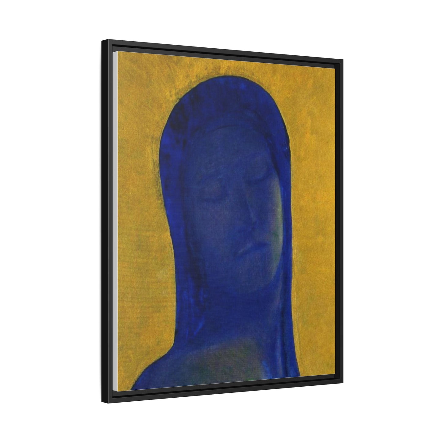 Closed Eyes by Odilon Redon Framed Matte Canvas Wall Art Print