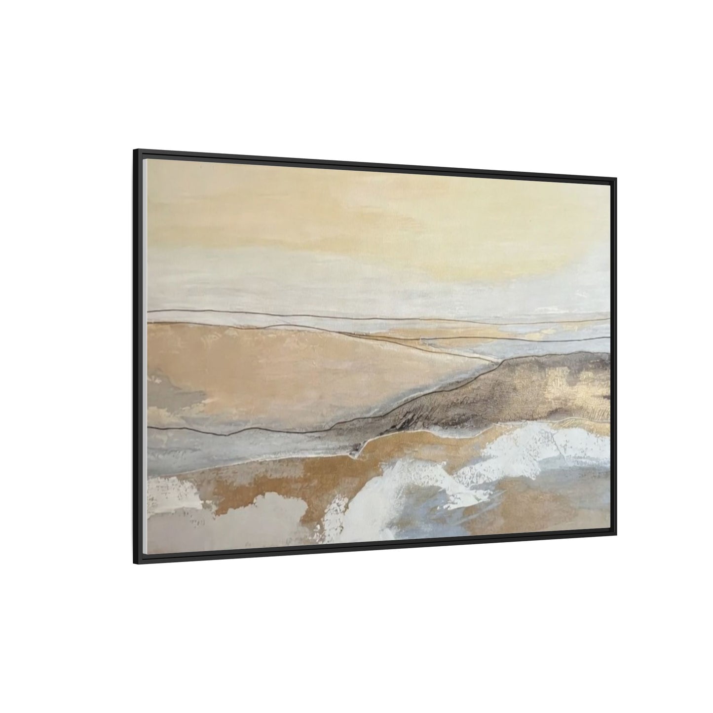 Framed Abstract Coastal Landscape Matte Canvas Wall Art