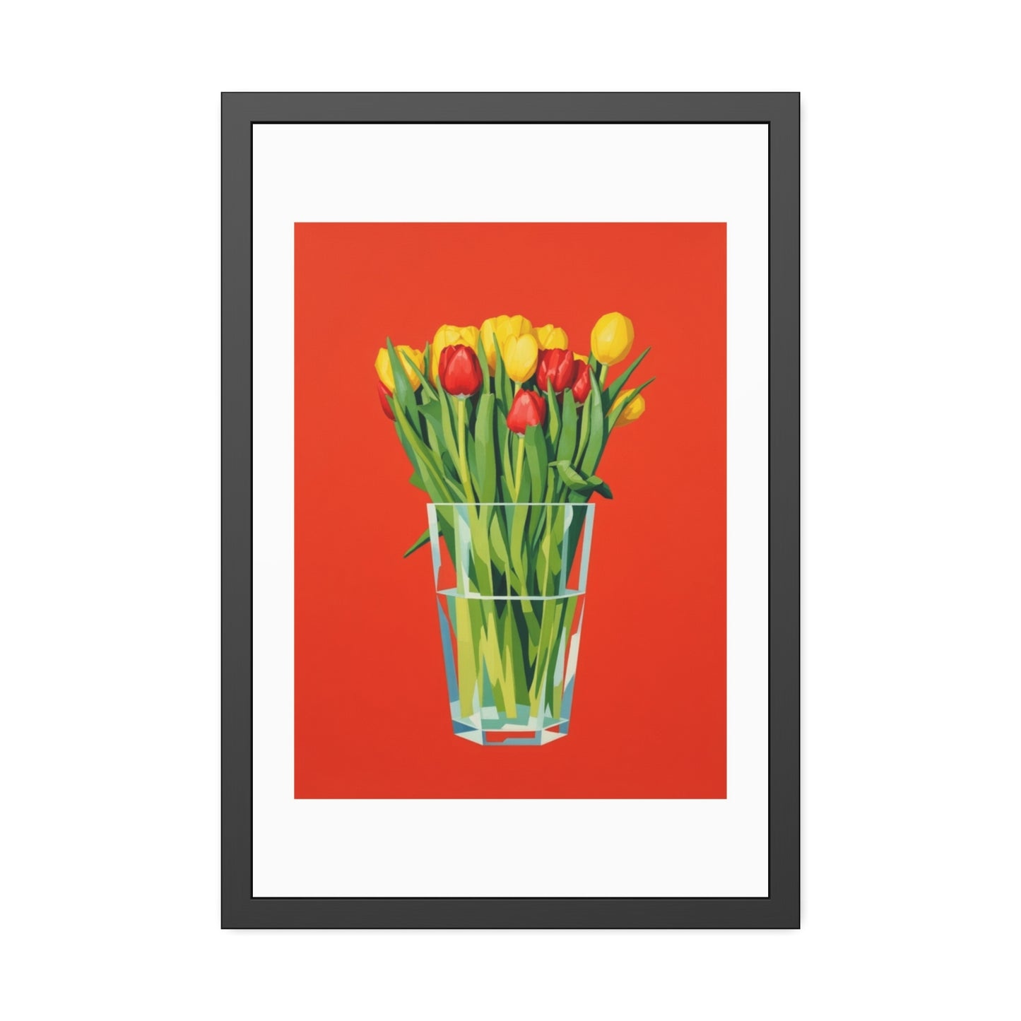 Tulip Bouquet Framed Poster — Bright Floral Wall Art