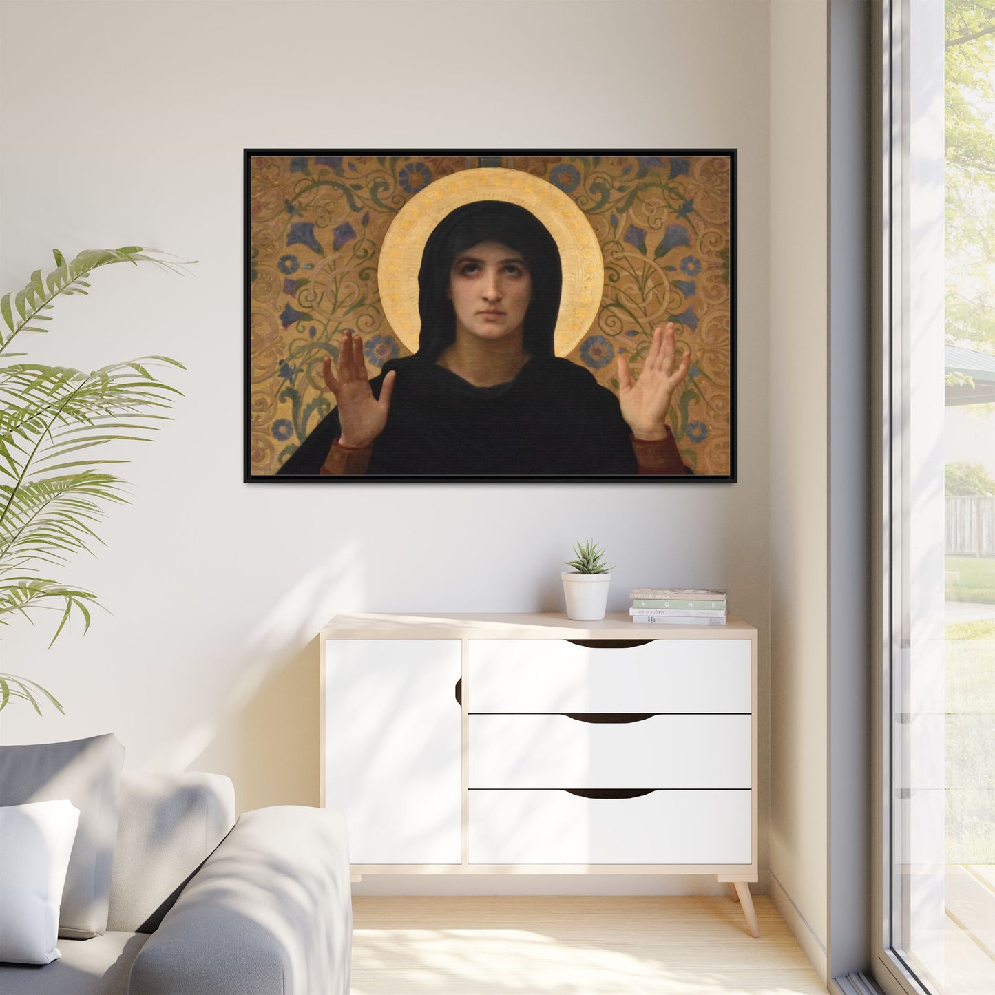 La Vierge consolatrice by William Adolphe Bouguereau Framed Matte Canvas Wall Art
