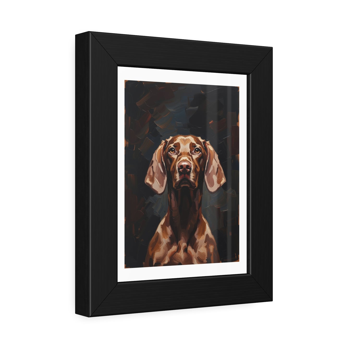 Chocolate Vizsla Dog Framed Paper Posters