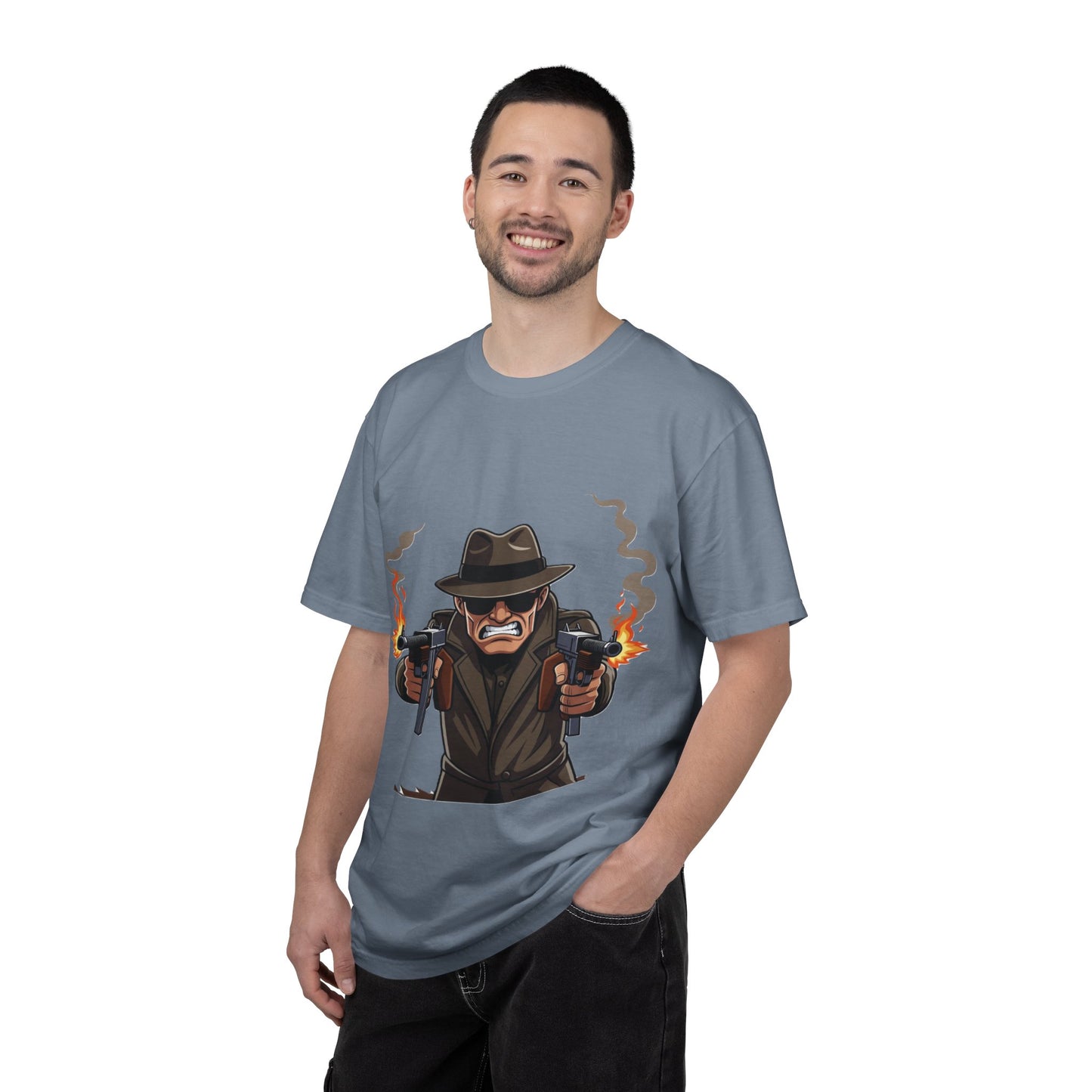 Vintage Gangster Shooter T-Shirt – Retro Mobster Graphic Tee