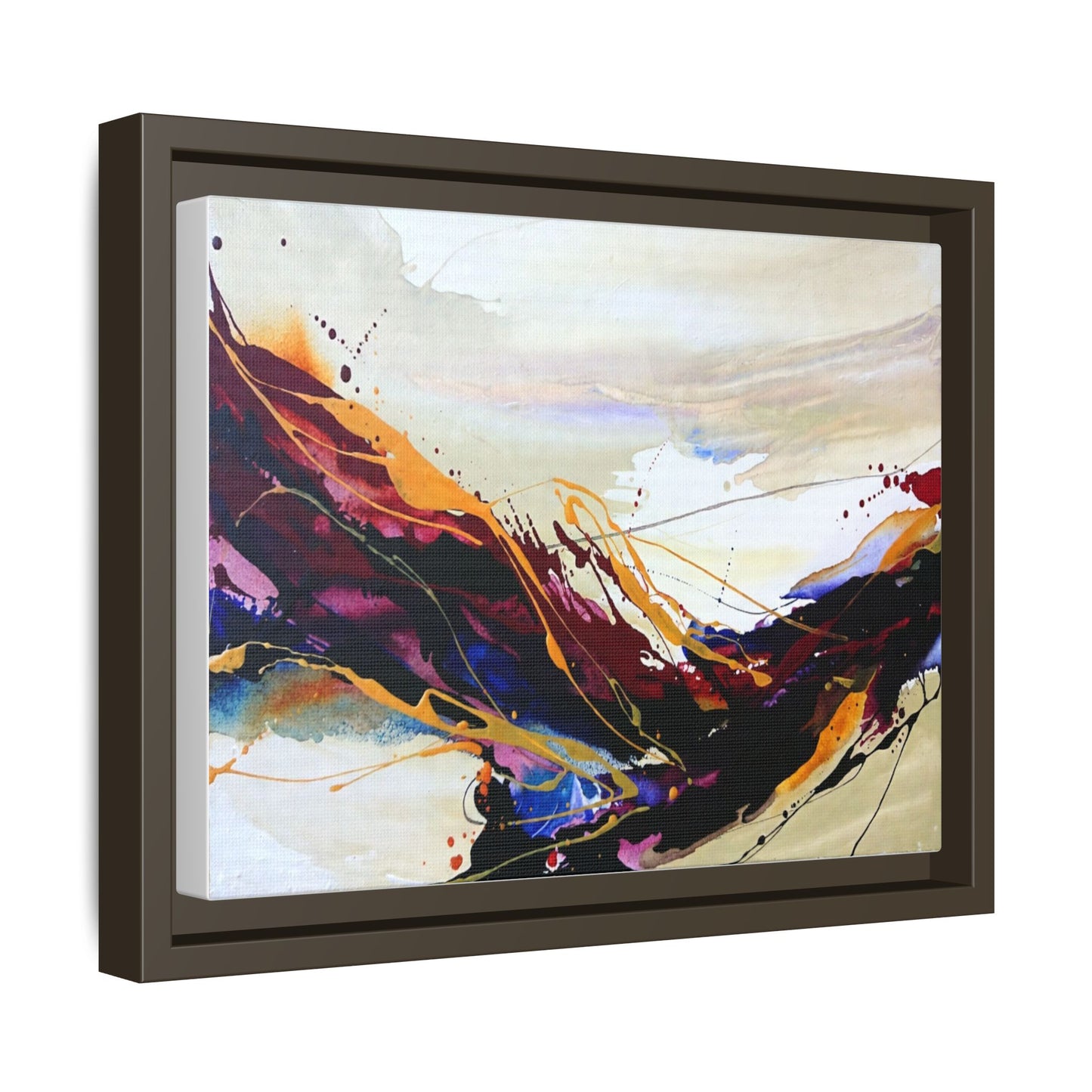Abstract Flow Matte Canvas Framed Wall Art