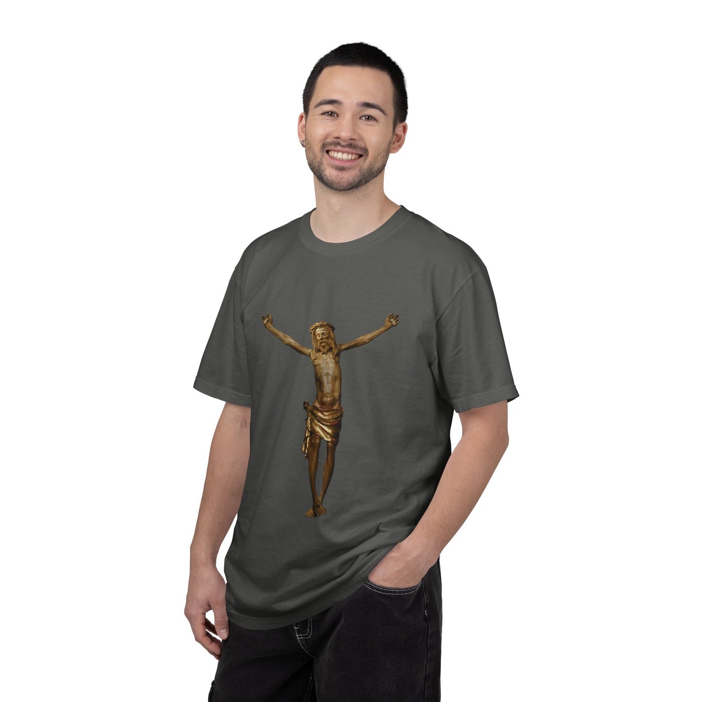 Unisex Christ on the cross Garment-Dyed T-shirt