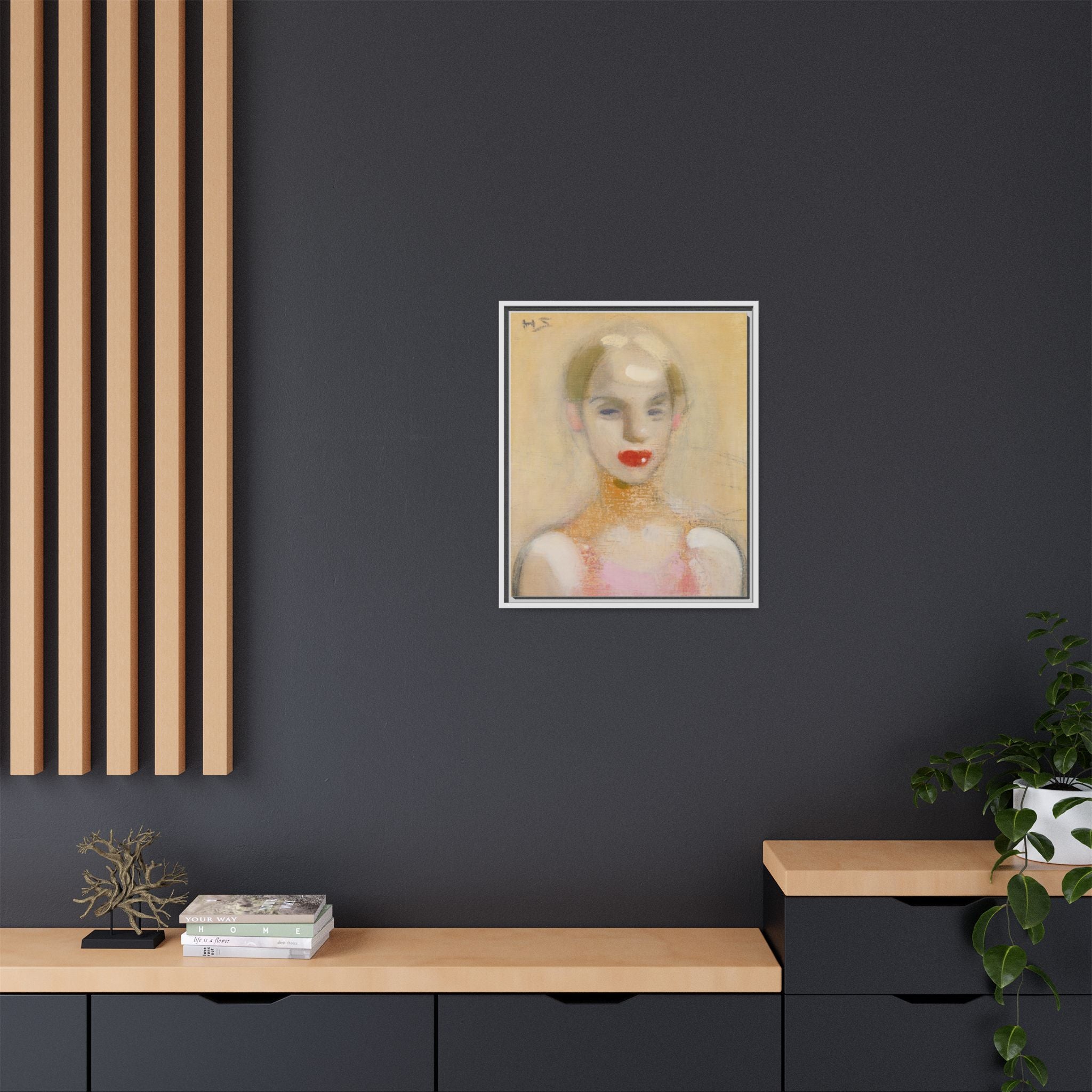 Circus Girl by Helene Schjerfbeck Framed Matte Canvas Portrait Art Print