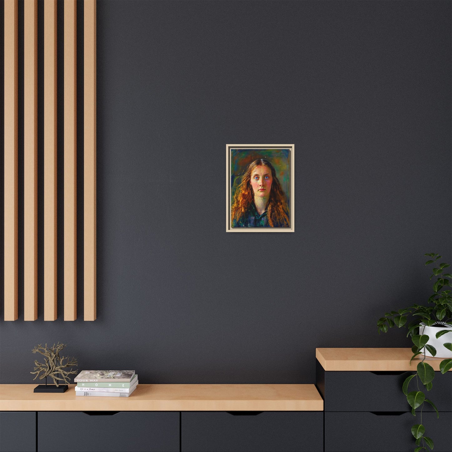 Framed Matte Canvas Print — Vintage Portrait Art