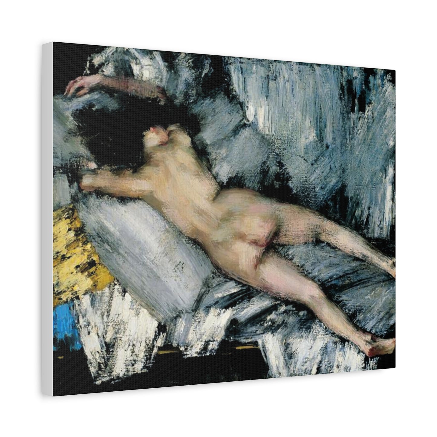 Nude in the Studio by János Vaszary Matte Stretched Canvas: Wall Art Poster