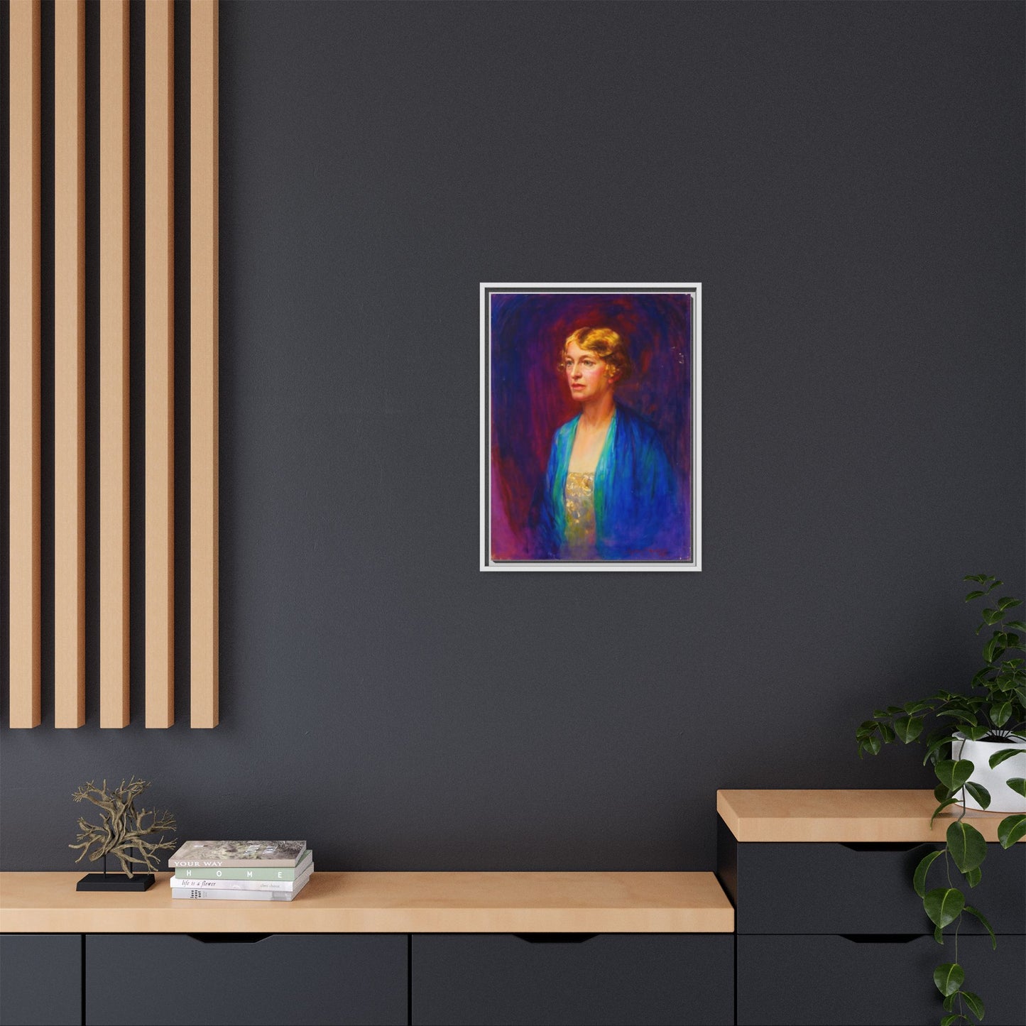 Matte Canvas Portrait , Framed (Multi-color)