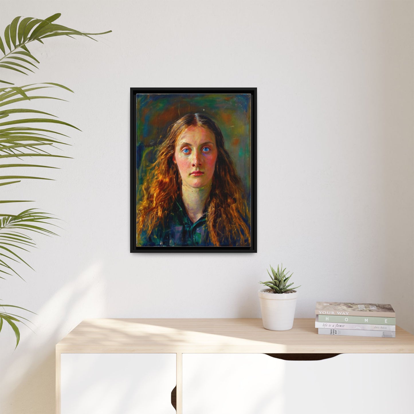 Framed Matte Canvas Print — Vintage Portrait Art