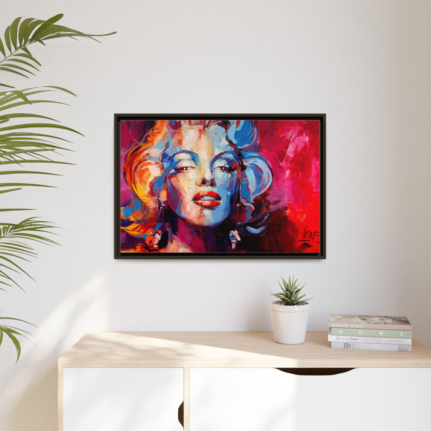 Marilyn Monroe attributed to Voke Matte Canvas Framed Wall Art