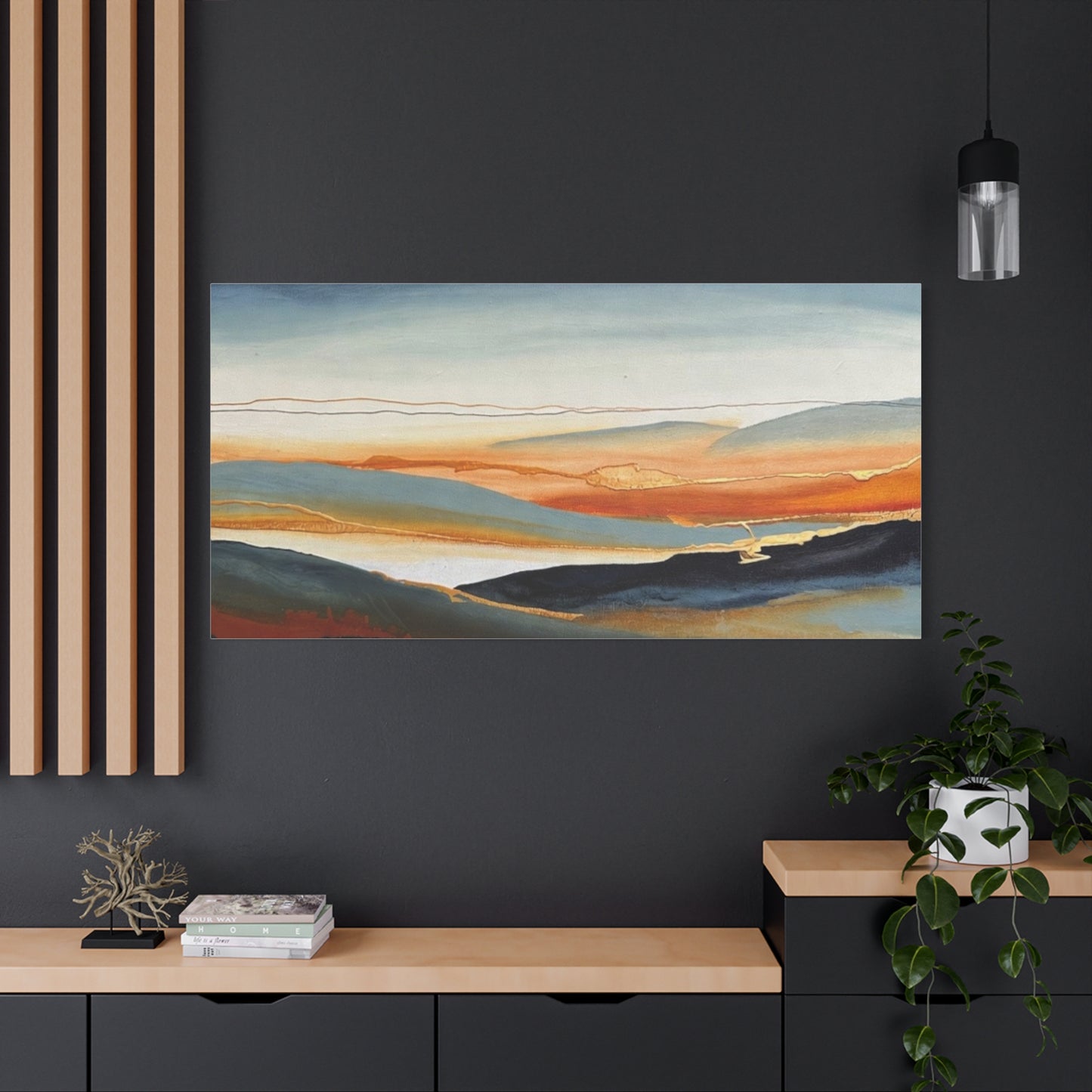 Abstract Coastal Sunset Canvas Print — Matte Stretched Wall Art
