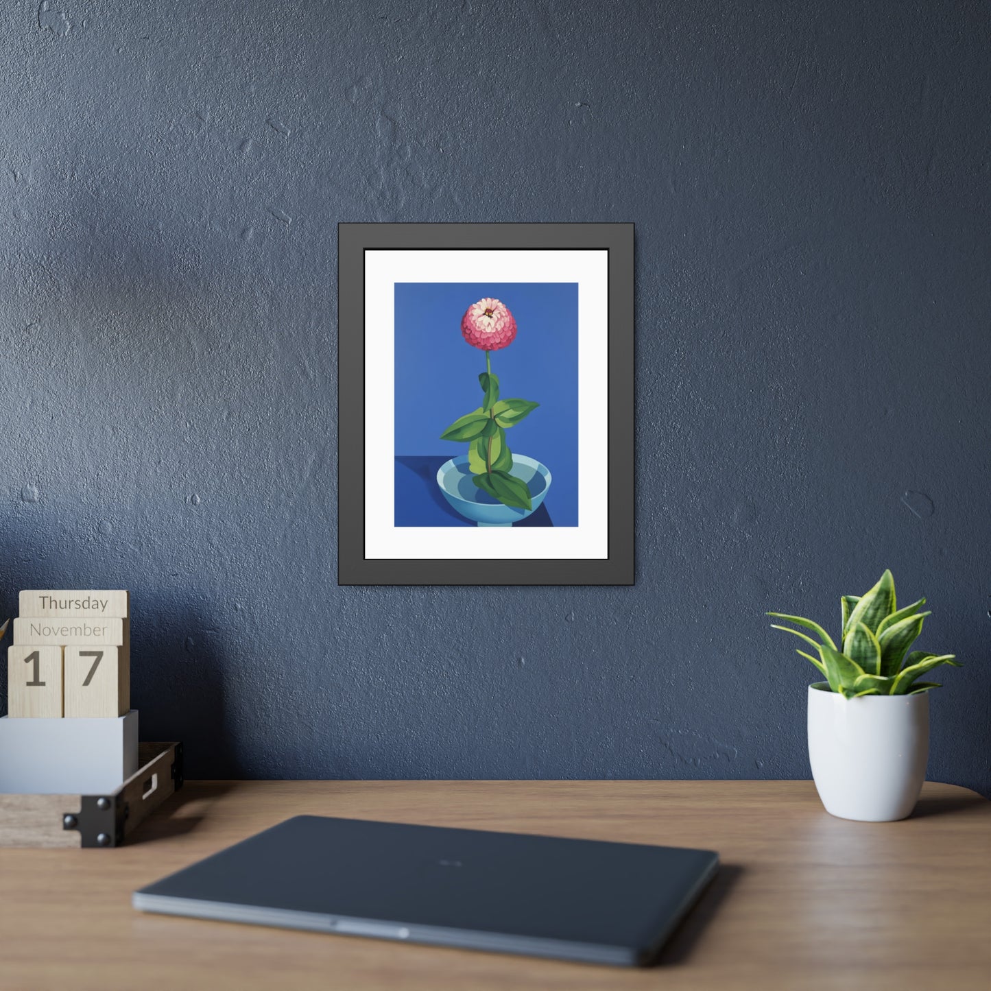 Framed Poster — Pink Bloom Still Life Wall Art