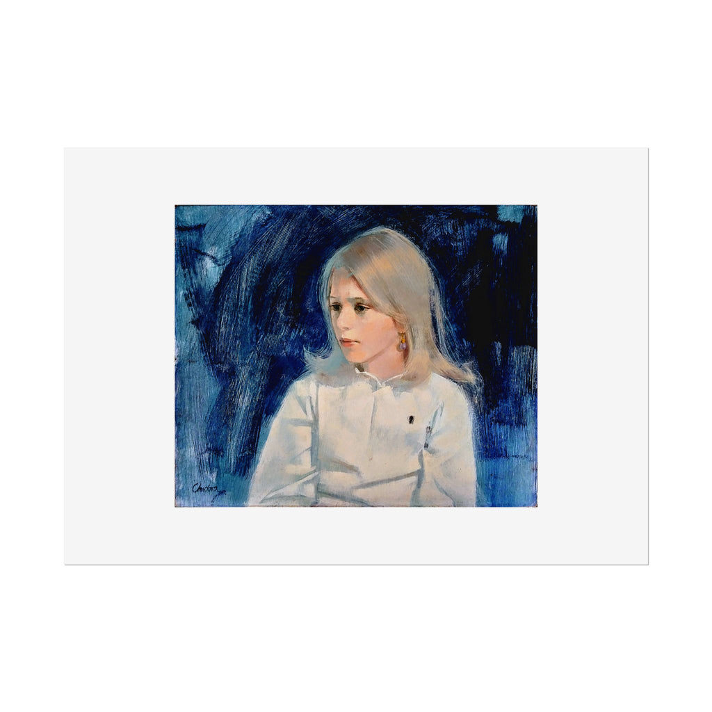 Painting of girl by Unknown Artist Wall Art Print