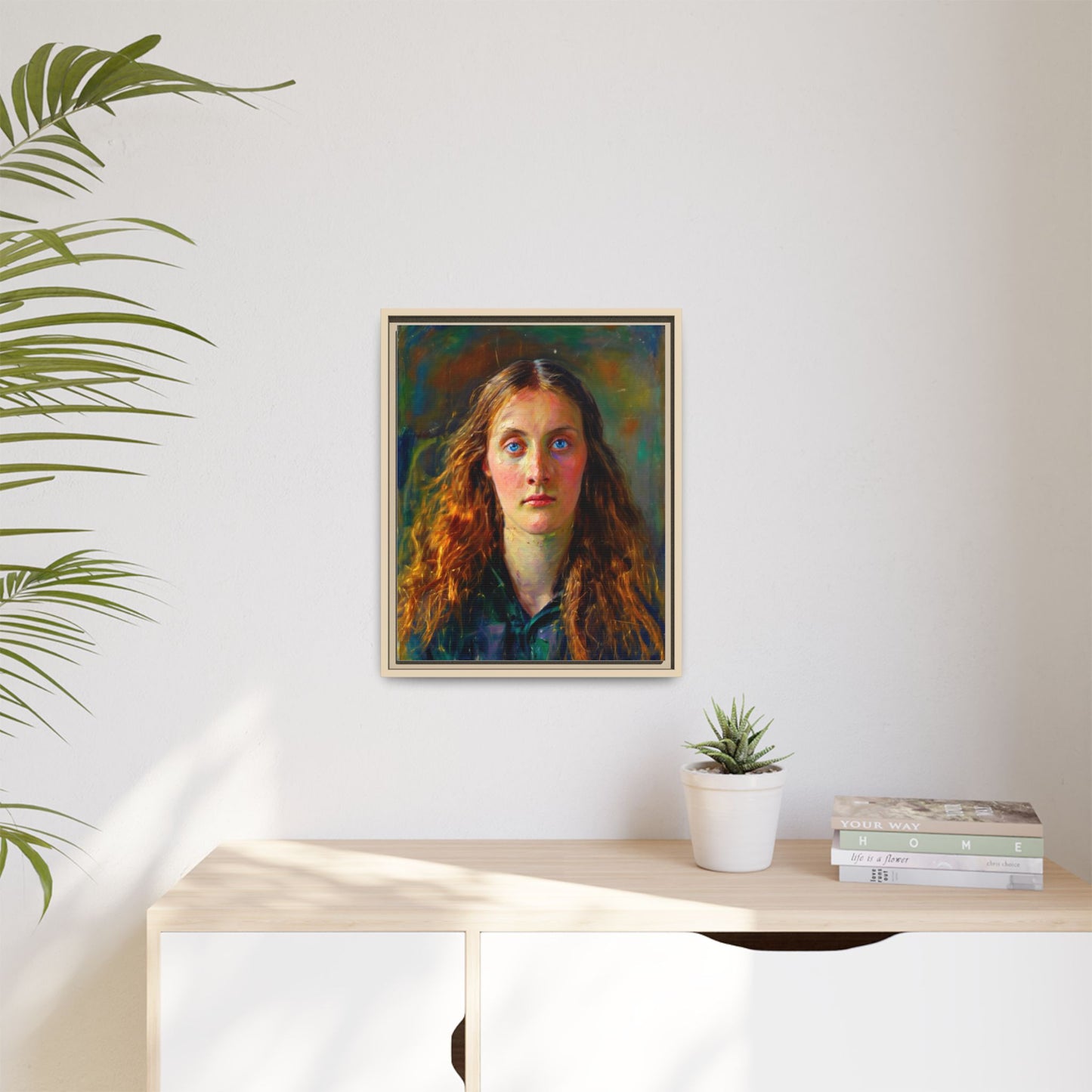 Framed Matte Canvas Print — Vintage Portrait Art