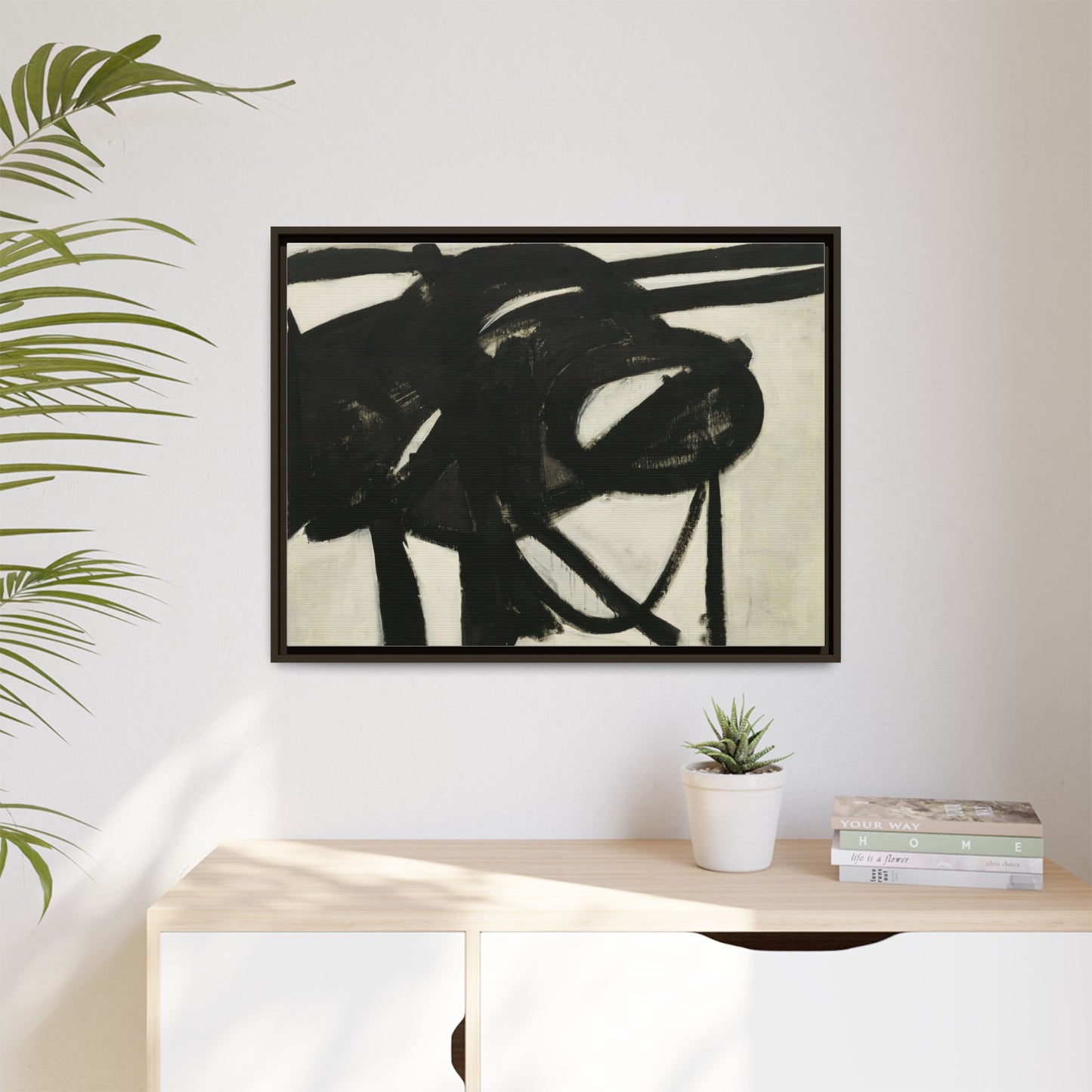 Chief by Franz Kline Abstract Matte Canvas Framed Wall Art