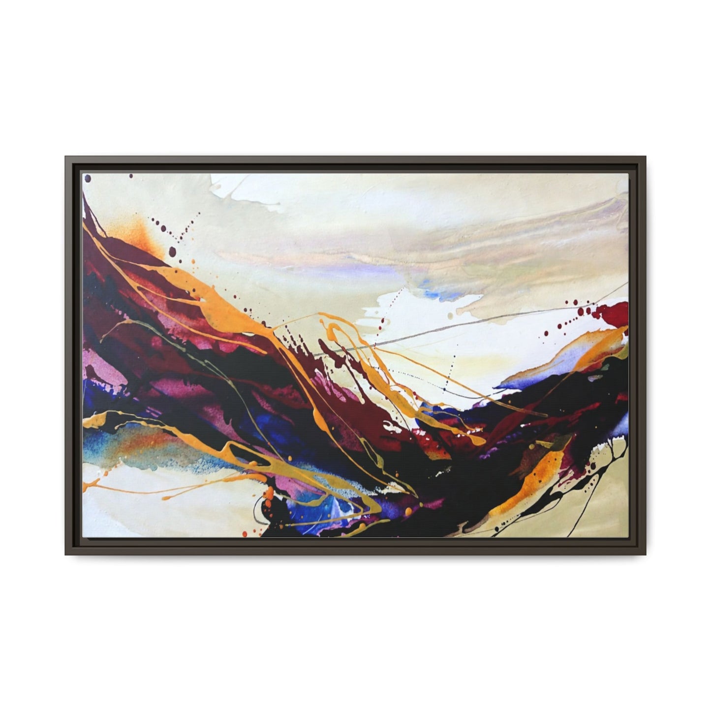 Abstract Flow Matte Canvas Framed Wall Art