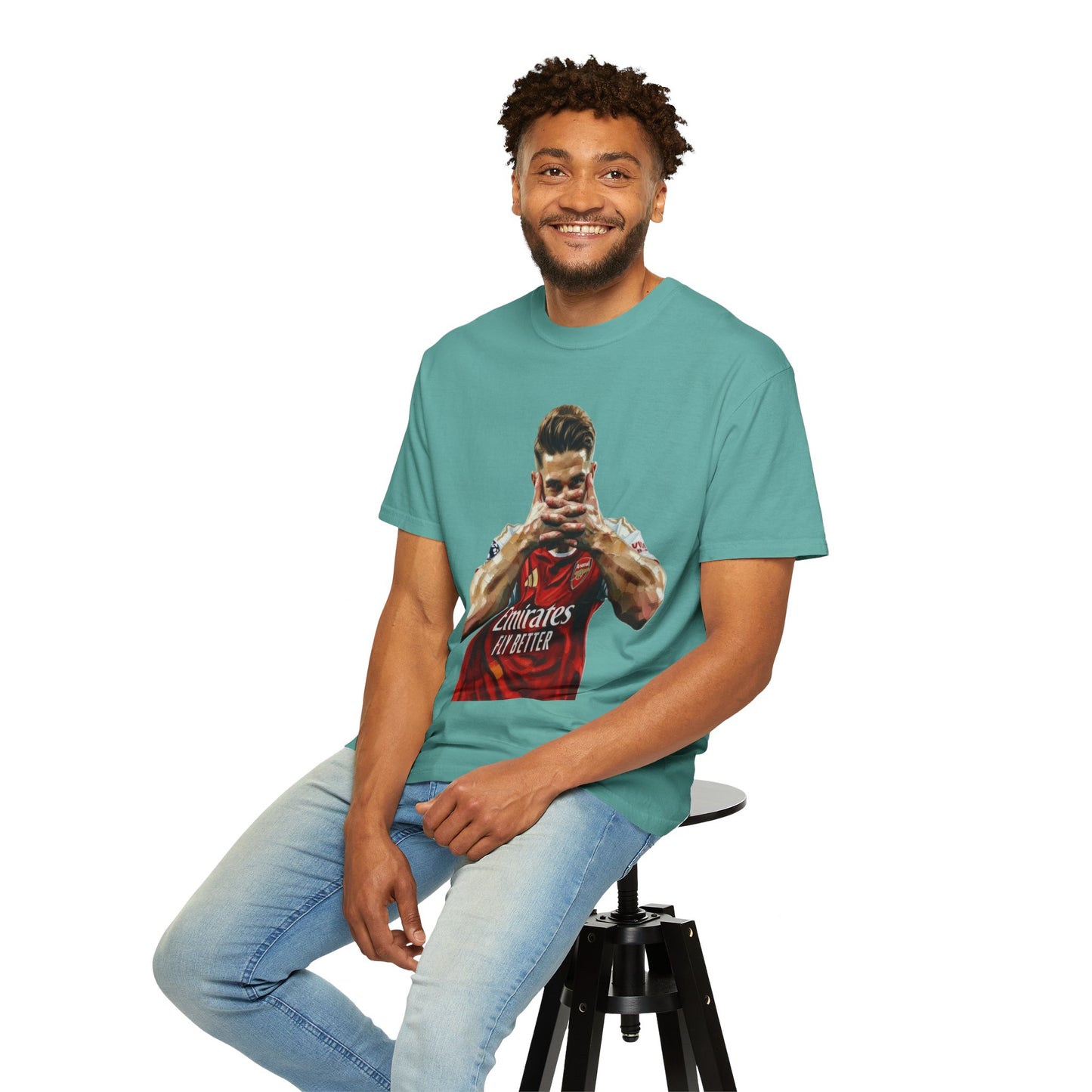 Soccer Celebration T-Shirt — Emirates 'Fly Better' Jersey Design