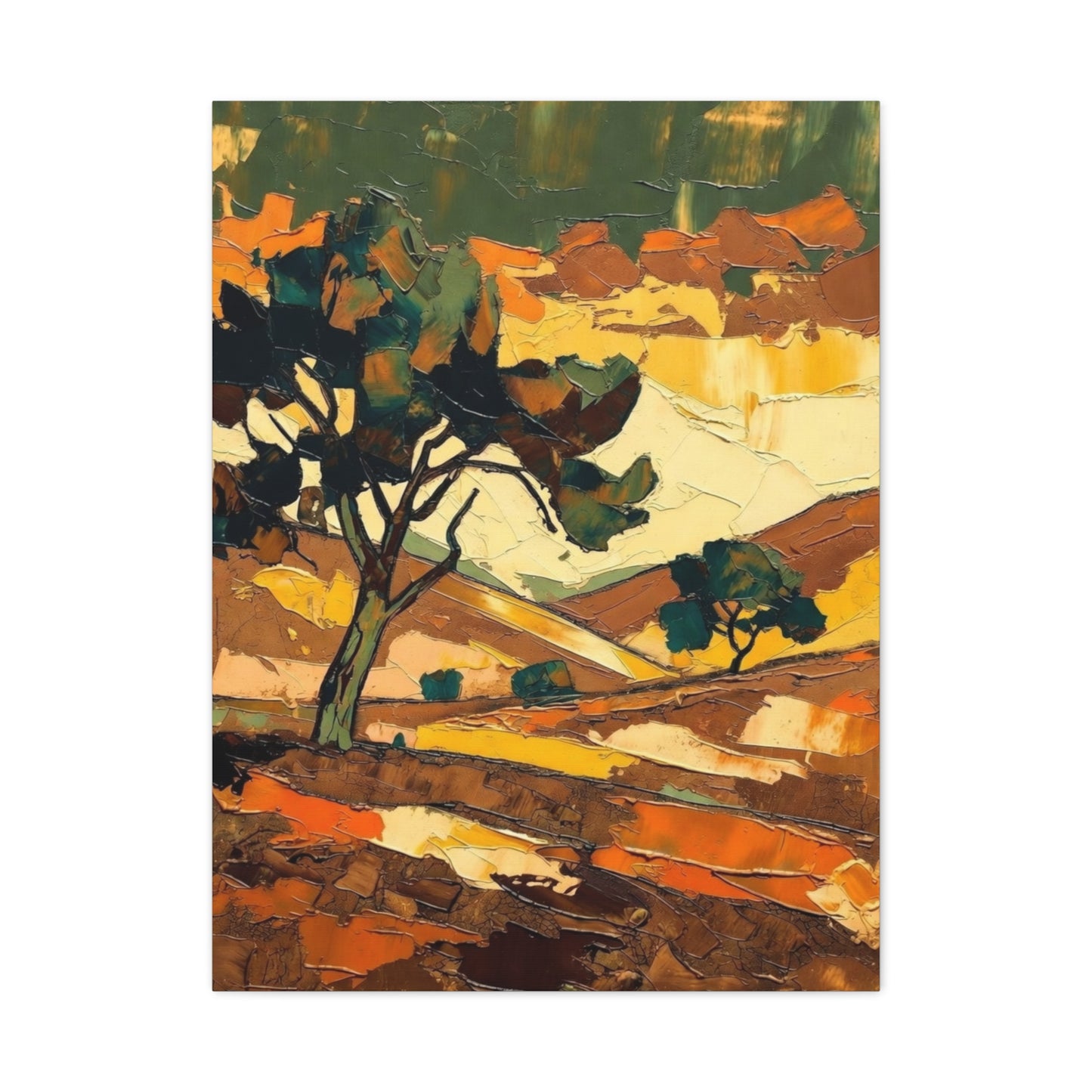 Abstract Autumn Landscape Canvas
