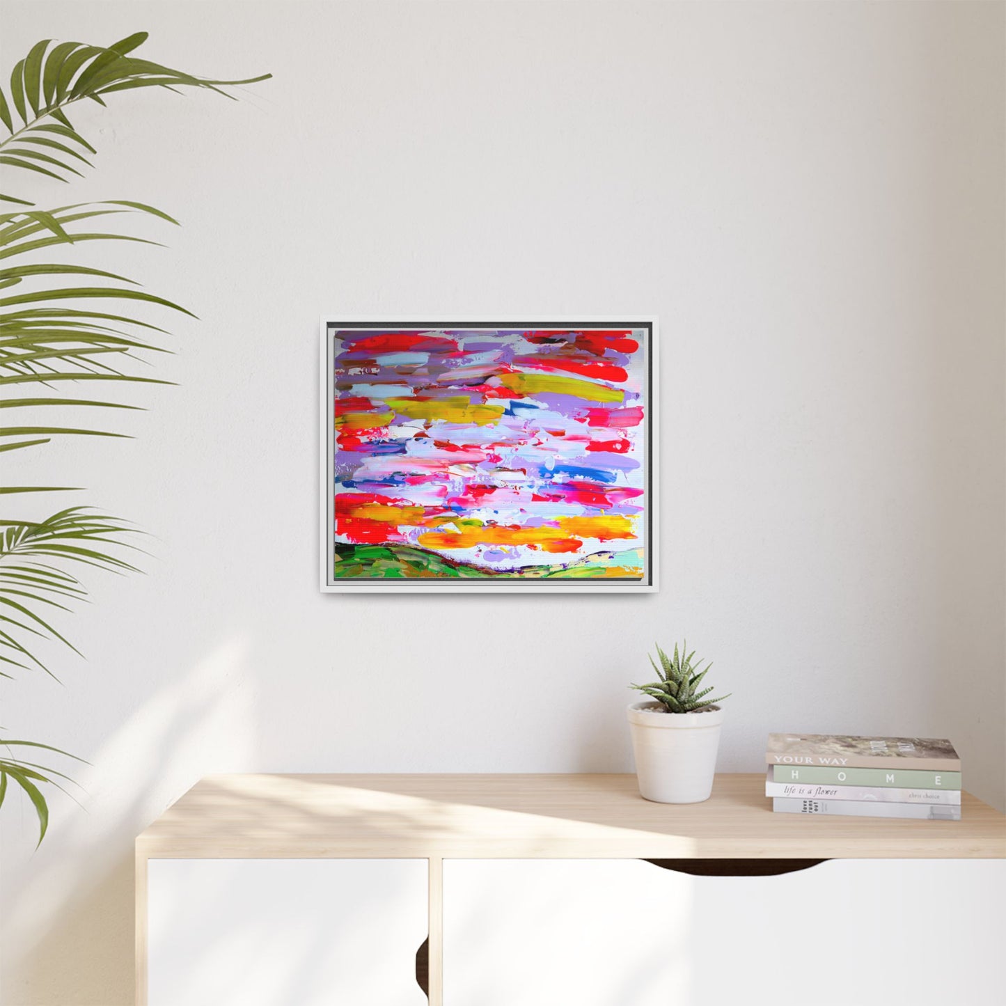 Sunny day in may by Norman Barrett Framed Matte Canvas Wall Art