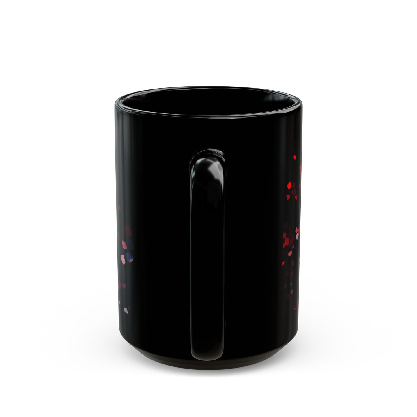Red Mosaic Sparkle Black Coffee Mug – 11oz & 15oz