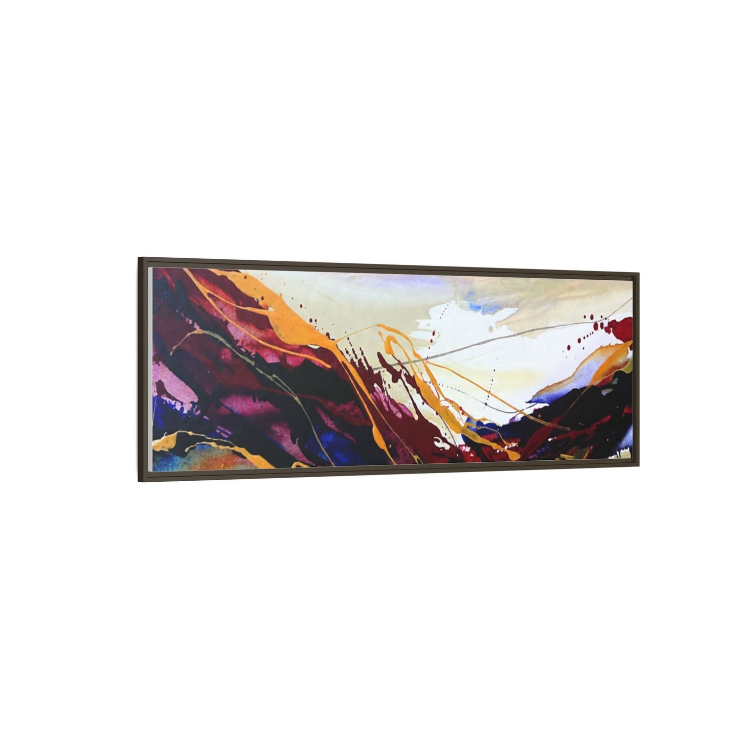 Abstract Flow Matte Canvas Framed Wall Art