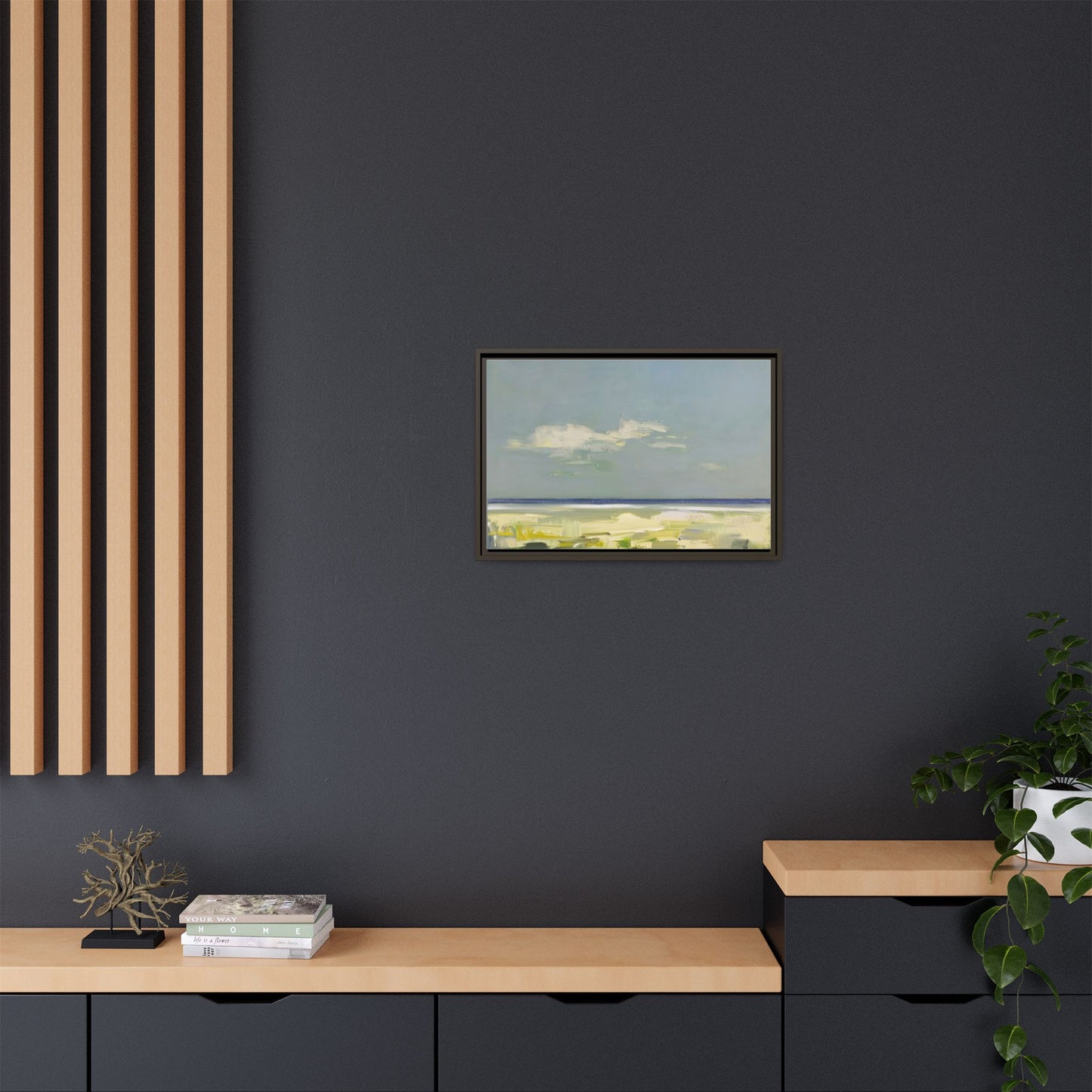 Coastal Calm Matte Canvas Framed Wall Art