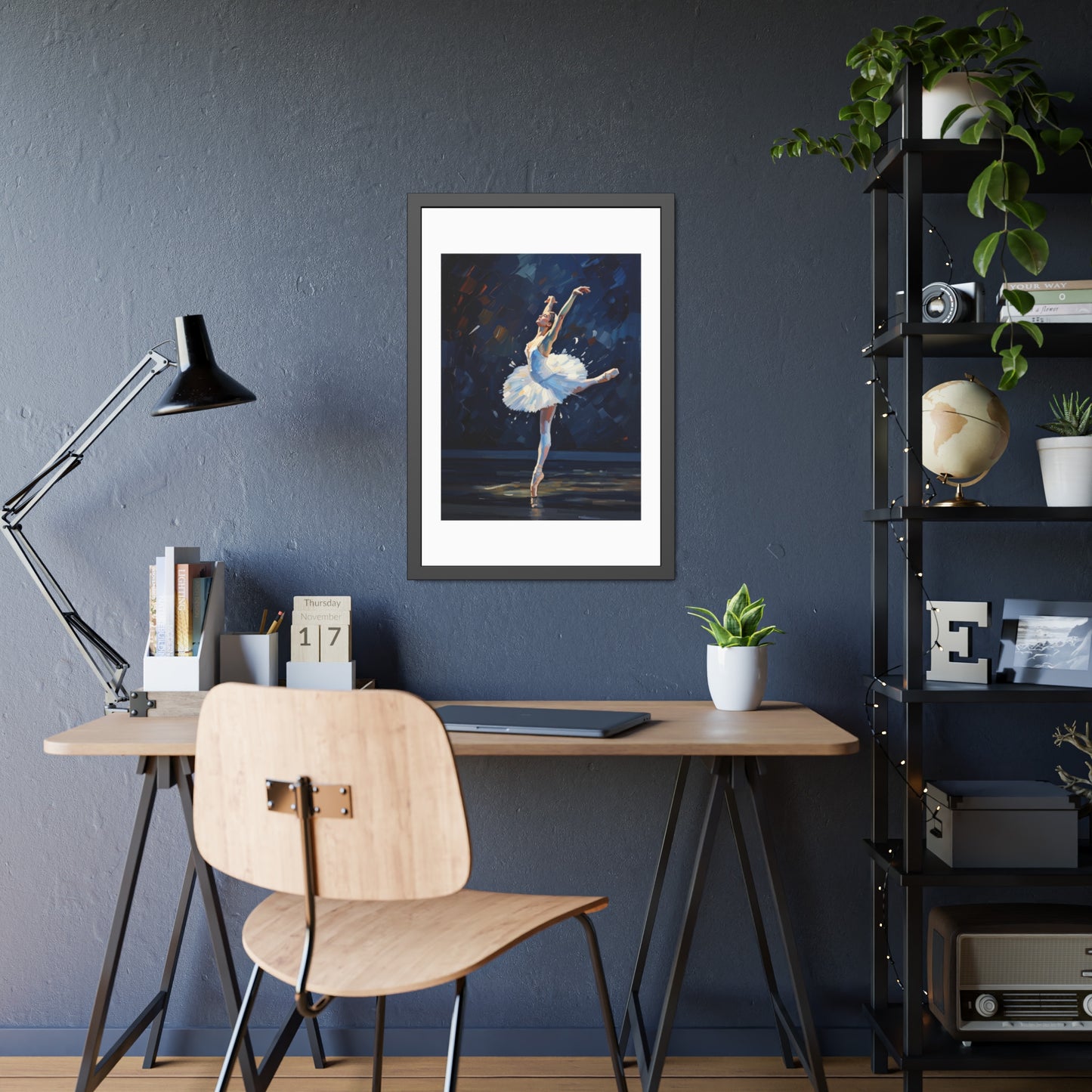 Ballet Dancer Framed Poster — Elegant Prima Ballerina Wall Art