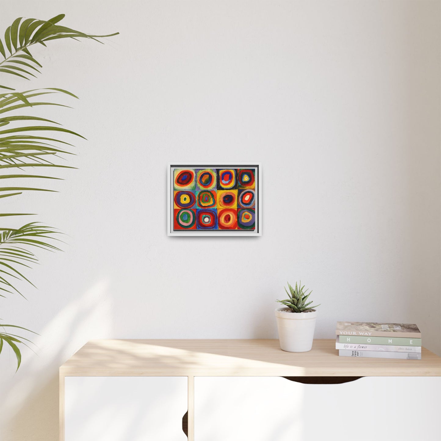 Colour Study, Squares with Concentric Circles by Vassily Kandinsky Framed Abstract Canvas Print