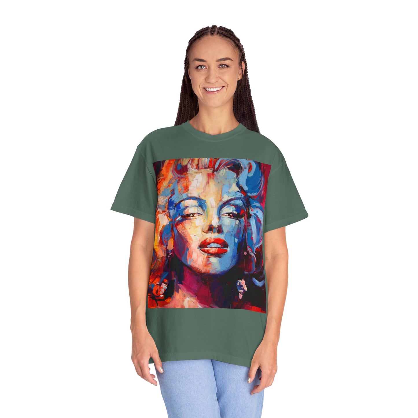 Artistic Pop Portrait T-Shirt — Colorful Marilyn-Inspired Graphic Tee