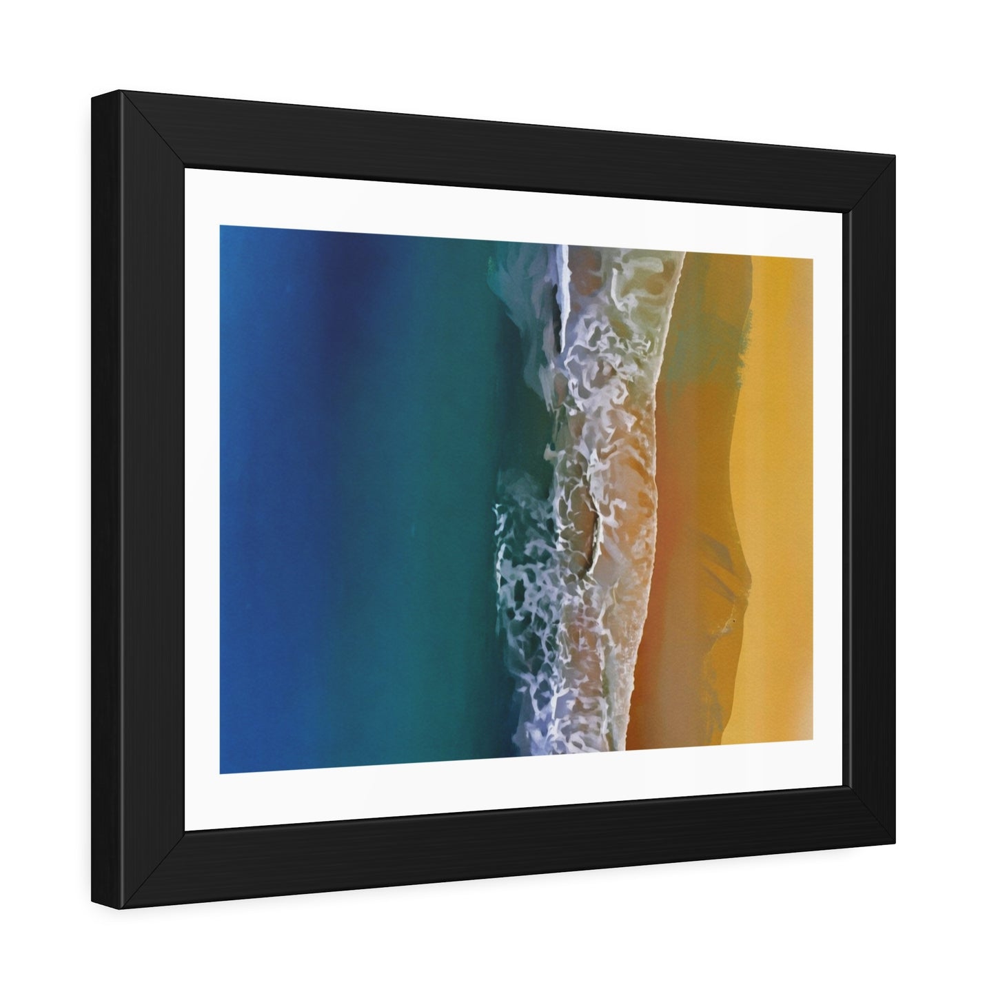 Coastal Waves Framed Poster — Beach Ocean Photography Wall Art