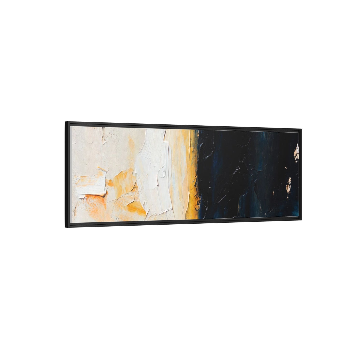 Abstract Coastal Texture Framed Canvas Art — Matte Multi-Color Wall Print