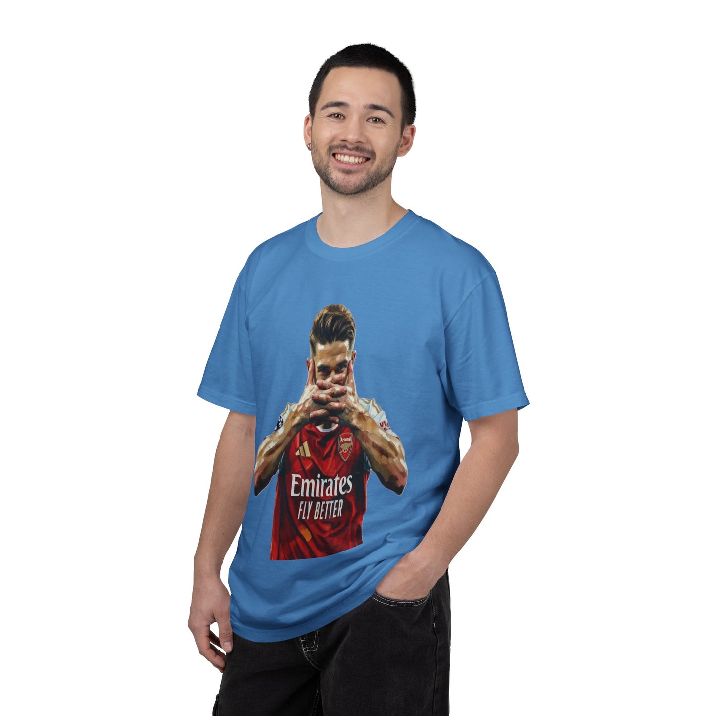 Soccer Celebration T-Shirt — Emirates 'Fly Better' Jersey Design