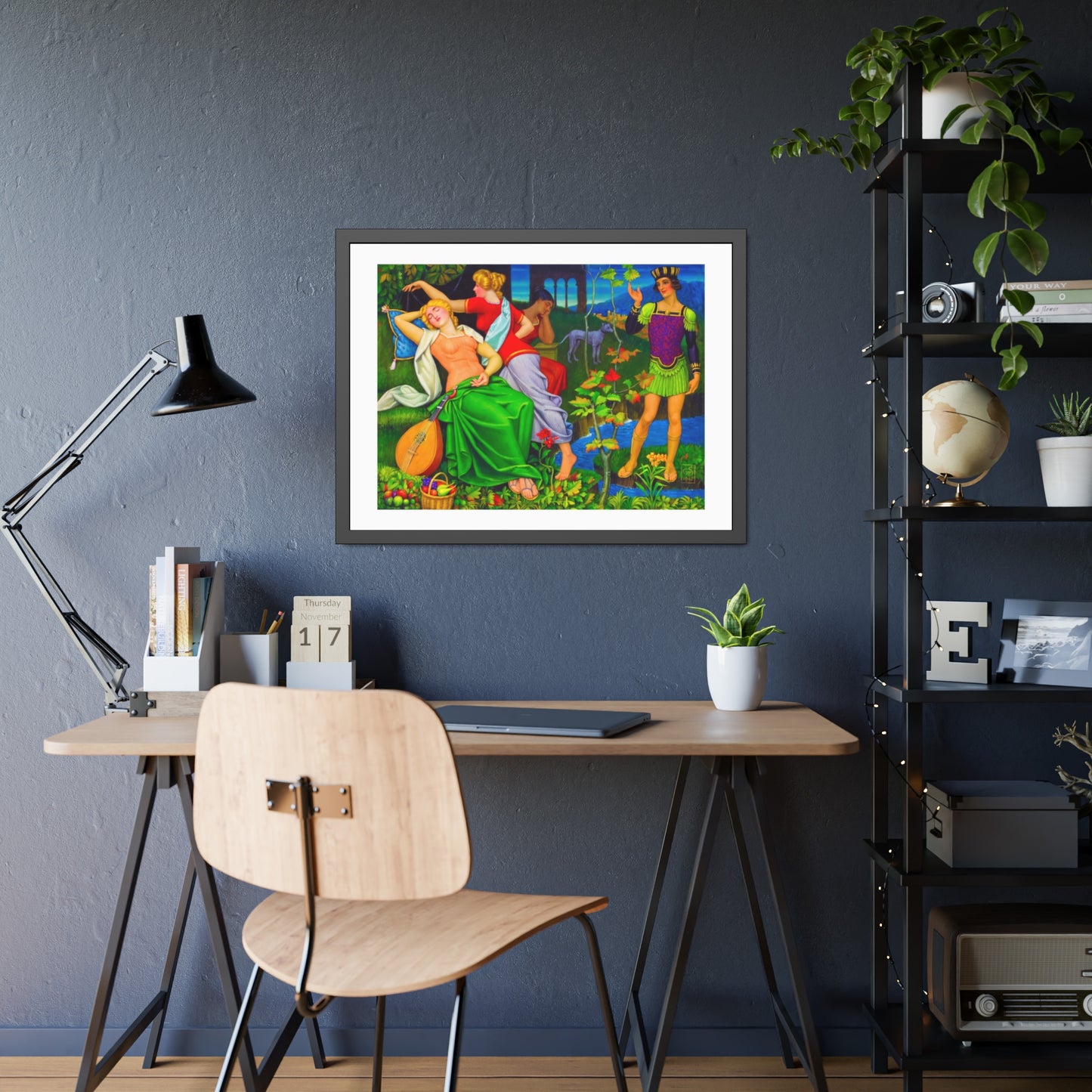 Classical Myth Framed Poster — Vibrant Renaissance-Style Art Print