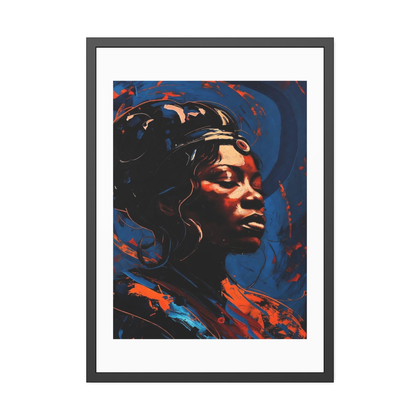 Framed Art Poster — Bold Abstract Portrait Wall Art
